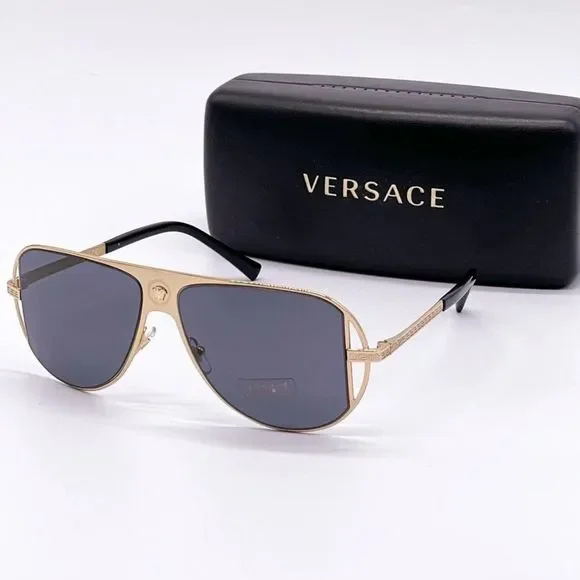 Versace Sunglasses 57mm (Men’s/Unisex) Versace VE 4436U Unisex Polarized Sunglasses, Black, 57mm  main image 3